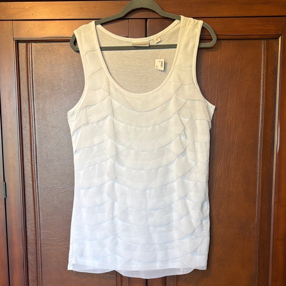 New Avenue White Bandage Tank Top Womens 14/16 Shirt Blouse Wrap NWT Plus Size